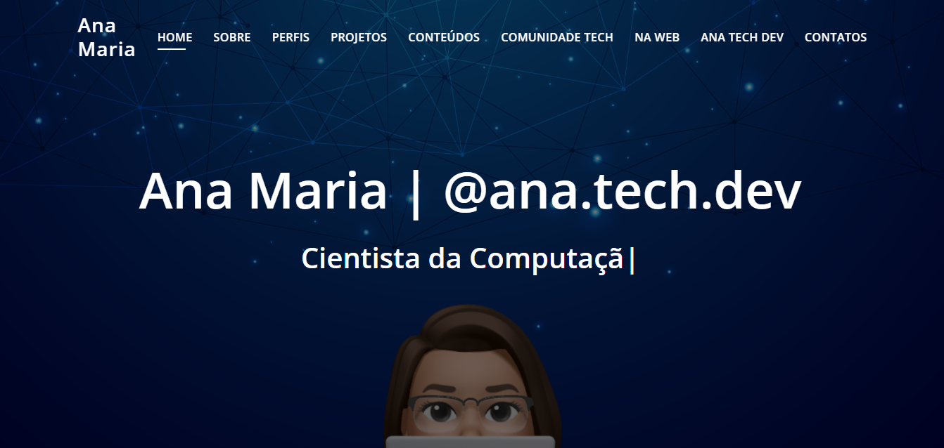 imagem que representa o Portflio da Ana Maria no link www.anamaria.dev.br